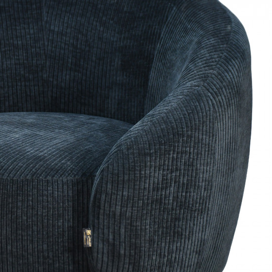 كرسي استرخاء دوار قماشي فاخر أسود كرسي استرخاء دوار قماشي فاخر أسود