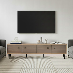 وحدة تلفاز مودرن خشب بني 180 سم وحدة تلفاز مودرن خشب بني 180 سم