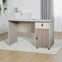 مكتب خشبي مودرن مع خزانة 120سم مكتب خشبي مودرن مع خزانة 120سم