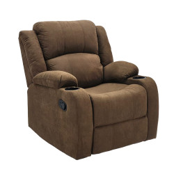 كرسي استرخاء فاخر هزاز دوار قماش بني كرسي استرخاء فاخر هزاز دوار قماش بني