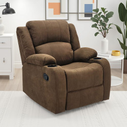 كرسي استرخاء فاخر هزاز دوار قماش بني كرسي استرخاء فاخر هزاز دوار قماش بني