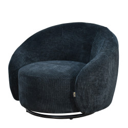 كرسي استرخاء دوار قماشي فاخر أسود كرسي استرخاء دوار قماشي فاخر أسود
