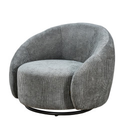 كرسي استرخاء دوار قماشي فاخر رمادي غامق كرسي استرخاء دوار قماشي فاخر رمادي غامق