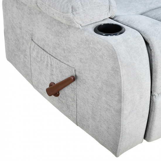 كرسي استرخاء هزاز دوار بحامل جوال رمادي فاتح كرسي استرخاء هزاز دوار بحامل جوال رمادي فاتح