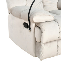 كرسي استرخاء فخم هزاز دوار بحامل جوال رمادي فاتح كرسي استرخاء فخم هزاز دوار بحامل جوال رمادي فاتح