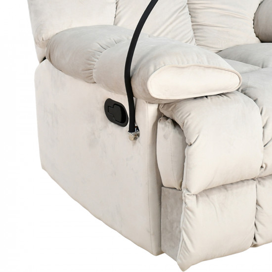 كرسي استرخاء فخم هزاز دوار بحامل جوال رمادي فاتح كرسي استرخاء فخم هزاز دوار بحامل جوال رمادي فاتح