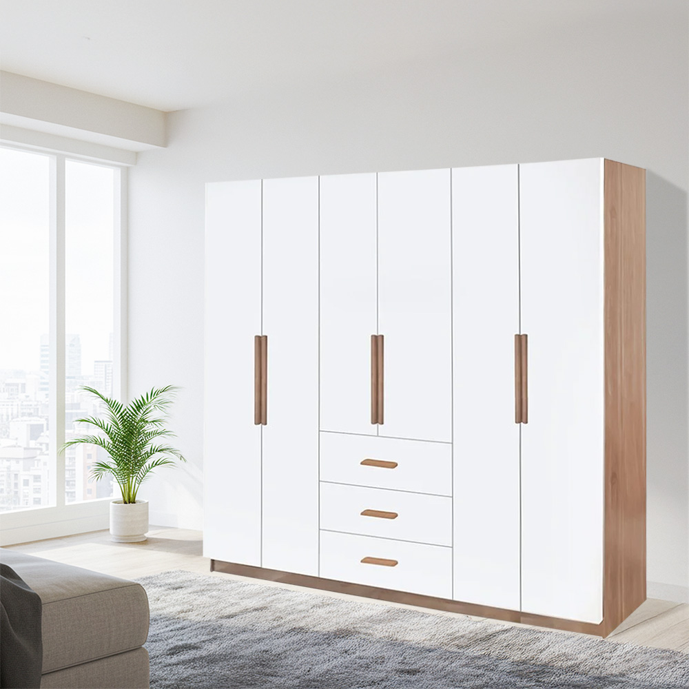 دولاب ملابس تركي 6 باب خشب