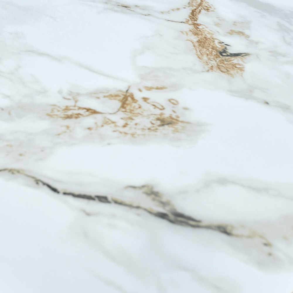 طاولة طعام رخام بأرجل معدنية