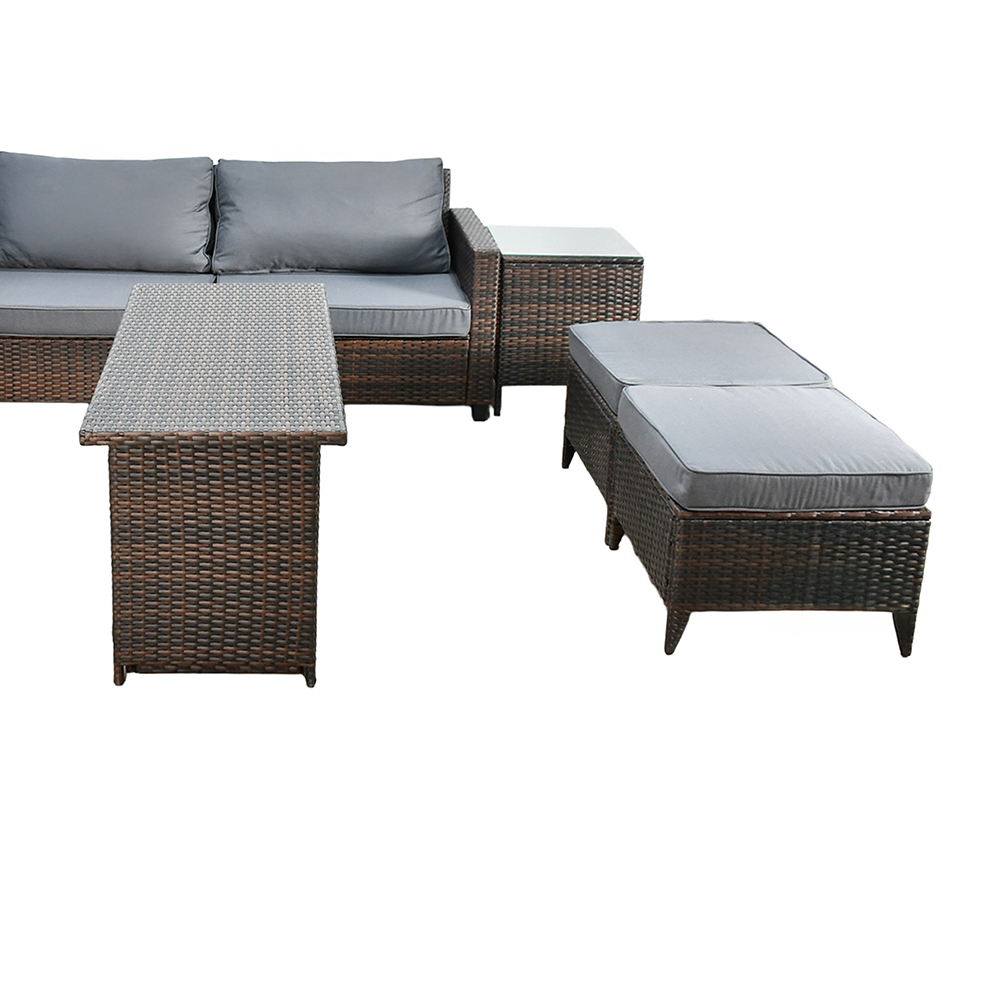 جلسة خارجية 6 مقاعد بتصميم عصري