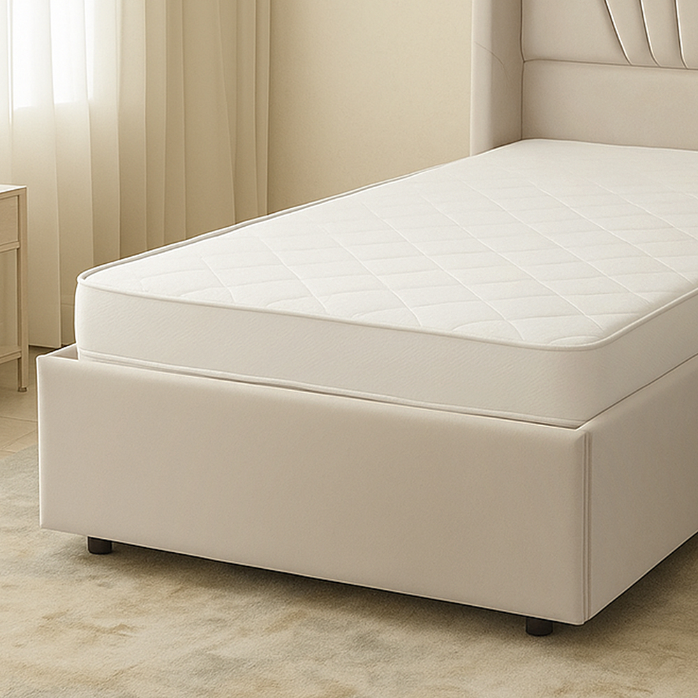 سرير خشبي بتنجيد مخملي عصري