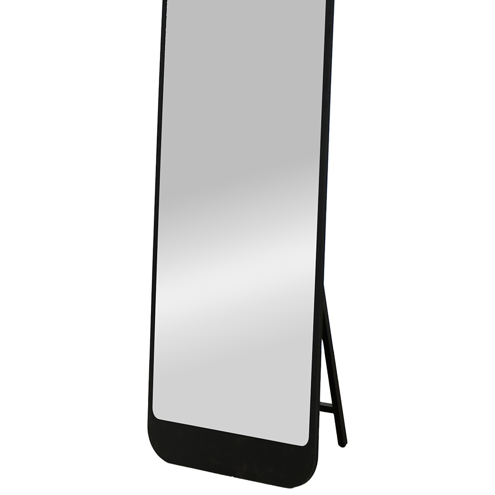 مرآة استاند معدن بإطار خشبي عصري