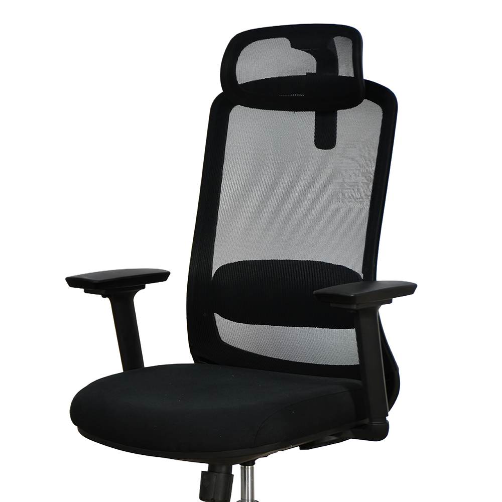 كرسي مكتب دوار قابل للتعديل أسود