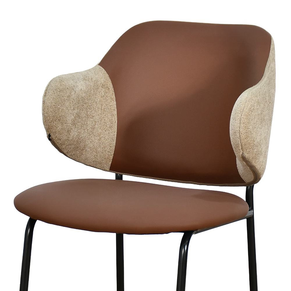 كرسي مفرد مودرن جلد مع أرجل معدنية