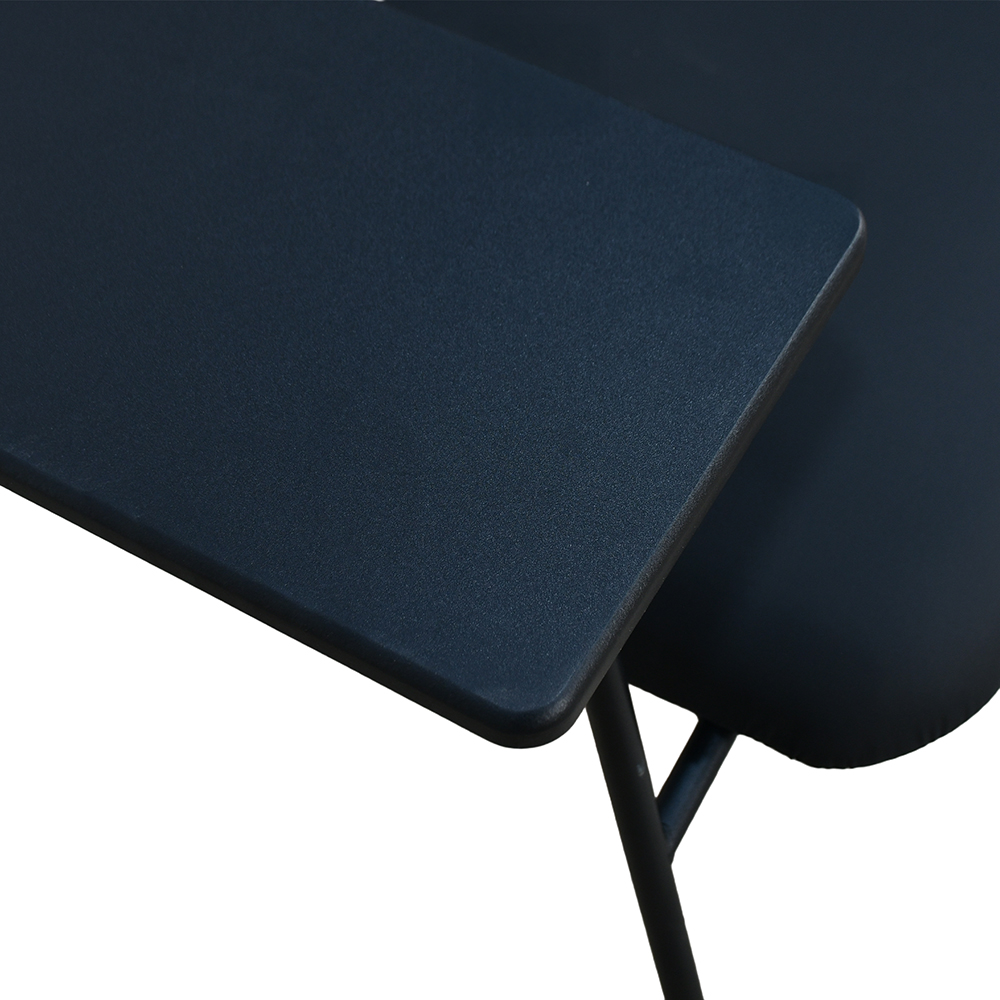 كرسي مفرد موردن جلد مع طاولة مدمجة