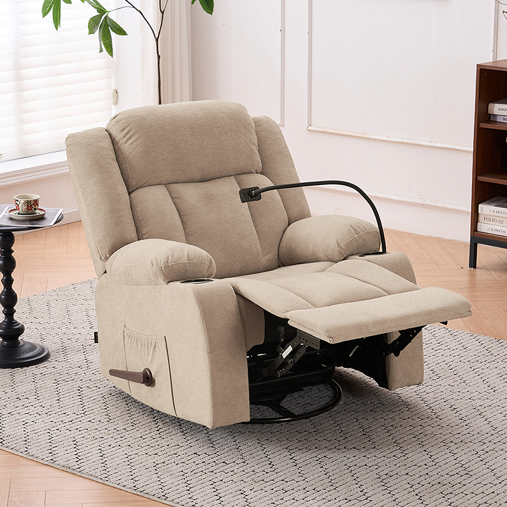 كرسي استرخاء هزاز دوار بحامل جوال بيج