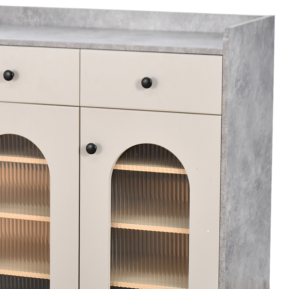 دولاب متعدد الاستخدام بأبواب زجاجية