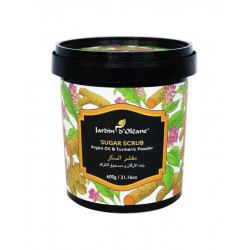 مقشر السكر بزيت الأركان ومسحوق الكركم من جاردن اوليان - 600 جرام