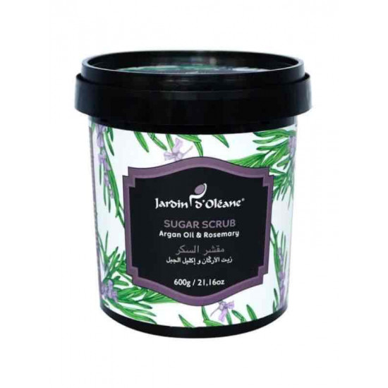 مقشر السكر بزيت الأركان وإكليل الجبل من جاردن اوليان - 600 جم