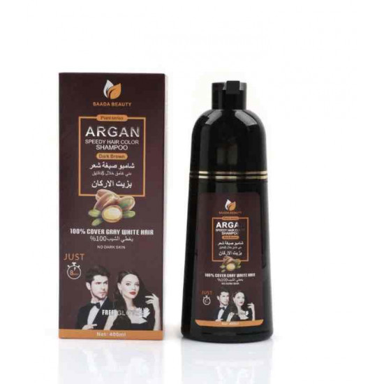 شامبو صبغه شعر لون بني غامق بزيت ارجان