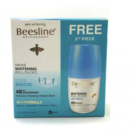 بيزلين رول أون مزيل الرائحة الطبيعي لتفتيح البشرة من قطعتين 2x50مل