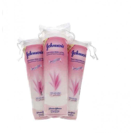 جونسون أقراص قطنية نقية لأغراض التجميل تضم 80 قرص، مجموعة من 3 عبوات