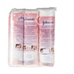 جونسون أقراص قطنية نقية لأغراض التجميل تضم 80 قرص، مجموعة من 3 عبوات