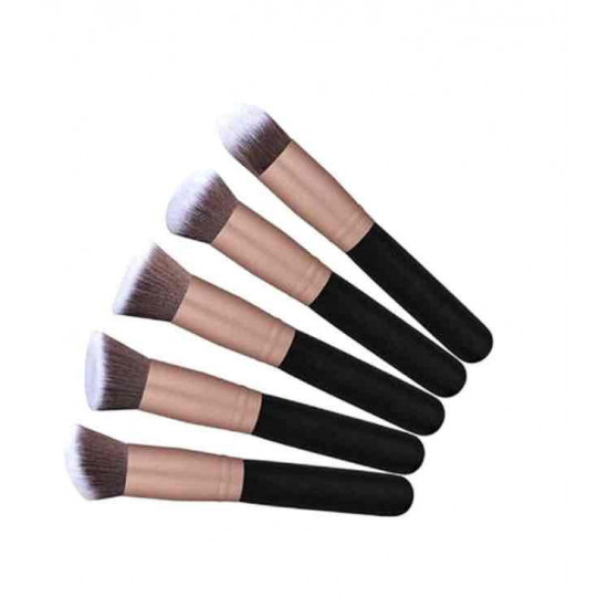 طقم فرش مكياج متعددة الاستخدام من 14 قطعة ذهبي وردي/أسود