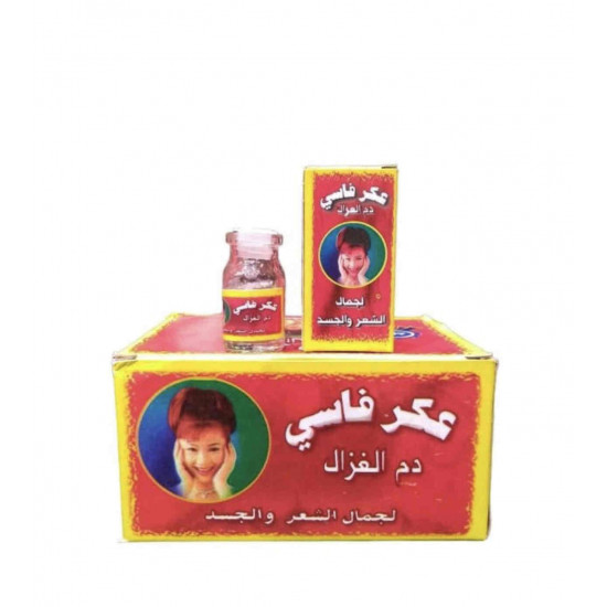 عكر فاسي دم الغزال لجمال الشعر والجسد 7جرام