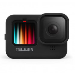 TELESIN Black Silicone Soft Case Protector Used For GoPro 12/11/10/9