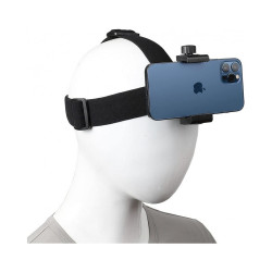 Head-Mounted Mobile Phone Holder First-Person View Video Outdoor Live Bracket for GoPro Action iPhone Samsung Smartphones