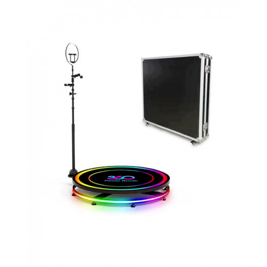 360Photo Booth Rotating Machine For Events Parties Automatic Spin Selfie Platform 80CM