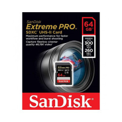 SanDisk 64GB Extreme PRO UHS-II SDXC 300 MB/s Memory Card