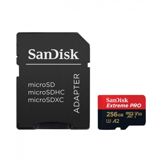 SanDisk 256GB Extreme Pro UHS-I microSDXC Memory Card with SD Adapter