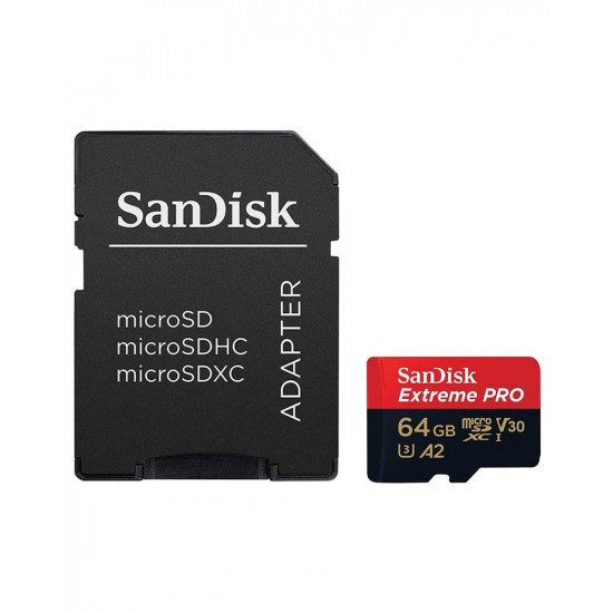 Sandisk Extreme Pro 64GB MicroSDXC Class 10 Memory Card