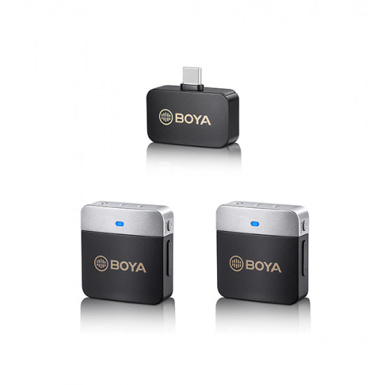 BOYA BY-M1V4 2.4GHz Dual-Channel Wireless Microphone System BOYA BY-M1V4 2.4GHz Dual-Channel Wireless Microphone System