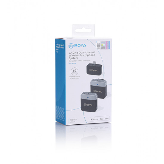 BOYA BY-M1V6 2.4GHz Dual-Channel Wireless Microphone System BOYA BY-M1V6 2.4GHz Dual-Channel Wireless Microphone System