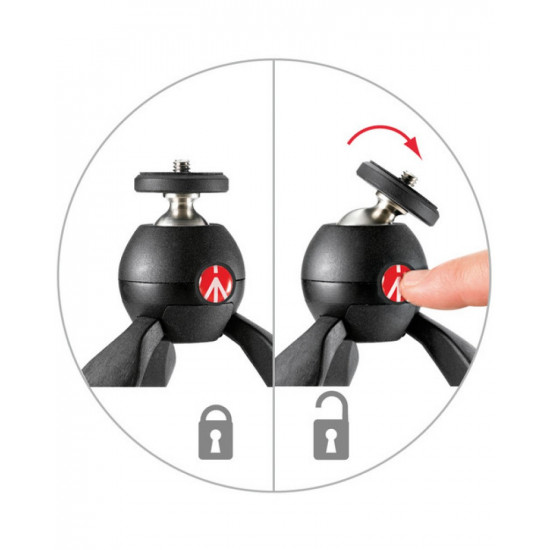 Manfrotto PIXI Mini Table Top Tripod (Black) Manfrotto PIXI Mini Table Top Tripod (Black)