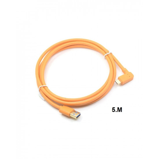 USB 3.0 to USB-C (High-Visibility Orange) for tethering a USB 3.0 camera to a computer with the smaller USB-C port 5M USB 3.0 to USB-C (High-Visibility Orange) for tethering a USB 3.0 camera to a computer with the smaller USB-C port 5M