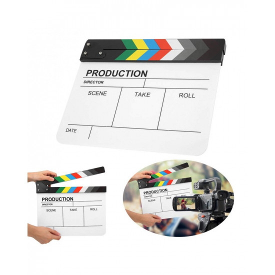 Director Film Clapboard Action Scene Clapper Board White Director Film Clapboard Action Scene Clapper Board White