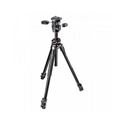 Manfrotto 290 Dual Aluminium 3-Section Tripod Kit With 3-Way Head (MK290DUA3-3W)