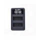 DuraPro 2pc LP-E10 LP Camera Li-ion Battery + LCD USB Charger For Canon 1100D 1200D Kiss X50 X70 Rebel T3 T5