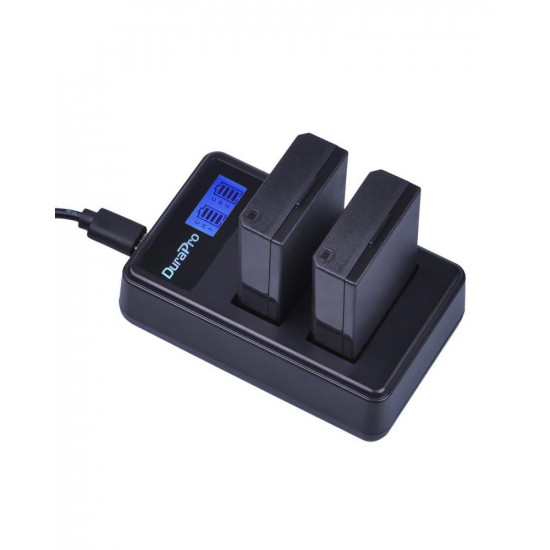DuraPro 2pc LP-E10 LP Camera Li-ion Battery + LCD USB Charger For Canon 1100D 1200D Kiss X50 X70 Rebel T3 T5