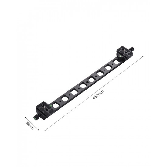 Extended Double QR Quick Release Plate Camera Bracket Track Slider Aluminum Alloy for Tripod Ballhead