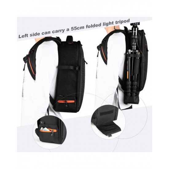 Camera Backpack for Travel Outdoor DSLR Photography Backpack 13 inch 18L with Tripod Holder&Laptop Compartment for Photography Hiking Travel