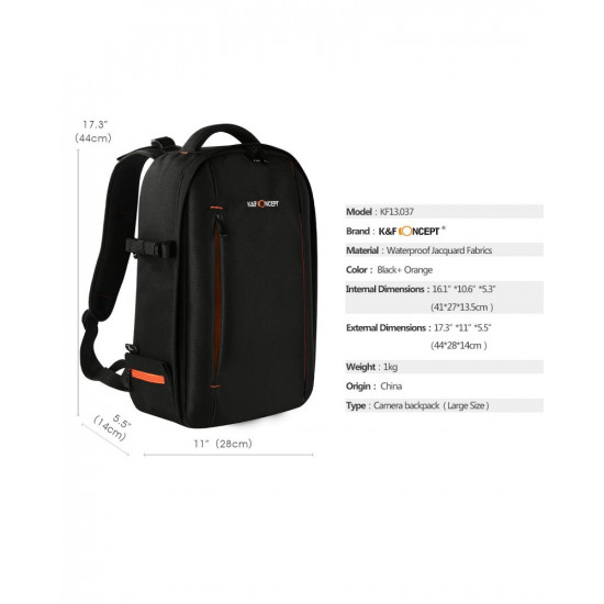 Camera Backpack for Travel Outdoor DSLR Photography Backpack 13 inch 18L with Tripod Holder&Laptop Compartment for Photography Hiking Travel