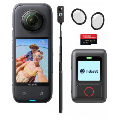 Insta360 X3 Camera Bundle With Remote,Selfie Stick,Lens Guard & SD Card