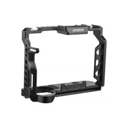 Andoer Aluminum Alloy Camera Cage with 1/4 Inch Screws Holes Cold Shoe Mounts Replacement for Sony A7 IV