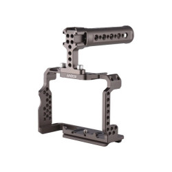 Andoer Aluminum Alloy Camera Cage Kit with Video Rig Top Handle Grip Replacement for Sony A7R III/ A7 II/ A7III