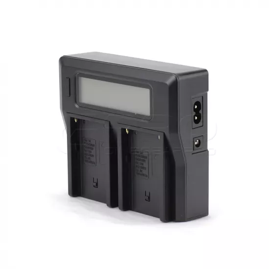 Dual Digital Battery Charger W/ LCD Display for NP-F970/750/550