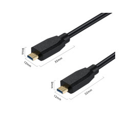 8K Ultra HD High Speed Micro HDMI to Micro HDMI-compatible Type D Male to Male Cable 0.3M